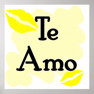 Poster Te Amo - Espagnol - Je t'aime