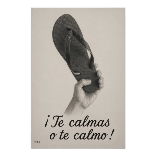 Poster Te calmas o te calmo (Devant)
