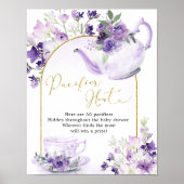 Poster Tea de Fête des mariées Florale violet Pacificateu (Devant)