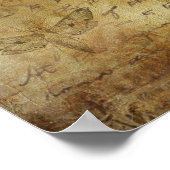 Poster Tea Faux de Peacock Antique Vieux Monde (Coin)