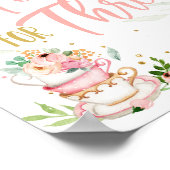 Poster Tea for Three Tea Party Girl 3rd Third Birthday (Coin)