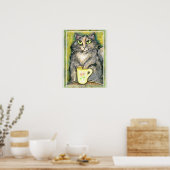 Poster Tea Love Maine Coon Cat (Cuisine)
