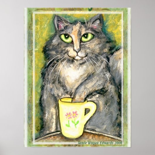 Poster Tea Love Maine Coon Cat (Devant)