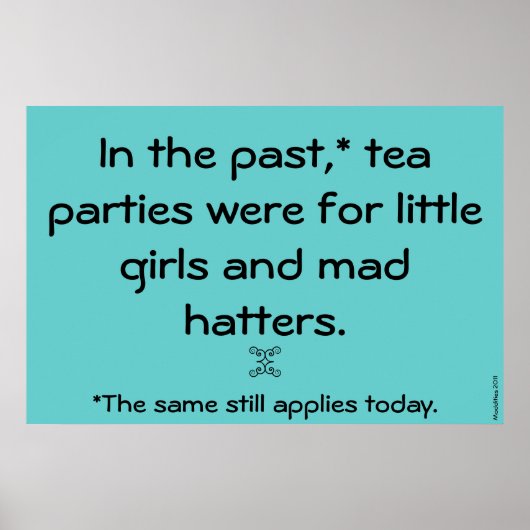 Poster "Tea Parties" (Devant)