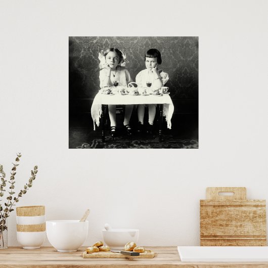 Poster Tea Party 1900 (Cuisine)