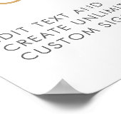 Poster Tea Party Baby Shower Custom Sign -  16x20  (Coin)