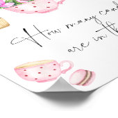 Poster Tea Party baby shower Devinez combien de bonbons (Coin)