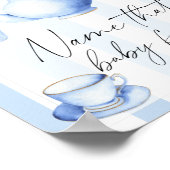 Poster Tea party baby shower - nom de l'aliment pour bébé (Coin)