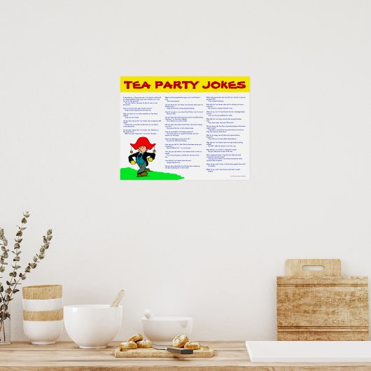 Poster Tea Party Blagues (Cuisine)