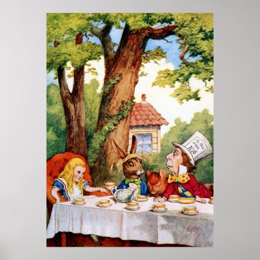 Poster Tea Party de Mad Hatter d'Alice au pays des mervei (Devant)