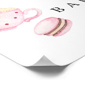Poster Tea Party Flowers Bienvenue fille baby shower fête (Coin)