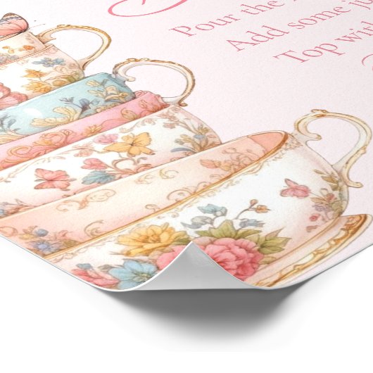 Poster Tea Party Momosa Bar baby shower (Coin)