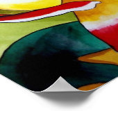 Poster Tea Rose de l'aquarelle originale (Coin)