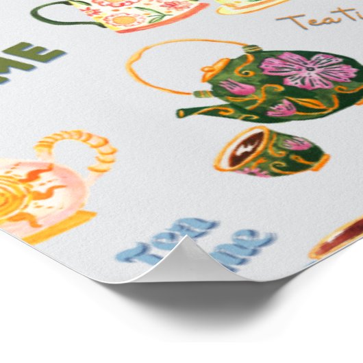 Poster tea time pattern (Coin)