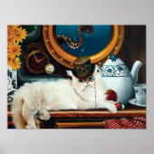 Poster Tea Time Steampunk Cat (Devant)