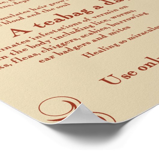 Poster Teabag Miracle Cure (Coin)