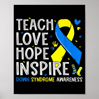 Poster Teach love inspire down syndrome awareness boy gir