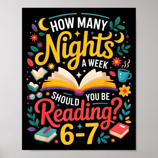 Poster Teacher 67 How Many Nights A Week Should You Be Re (Devant)