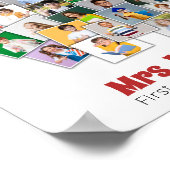 Poster Teacher Apple Collage Cadeau de l'enseignant 22 Ph (Coin)