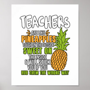 Poster Teacher Are Like Pineapples.