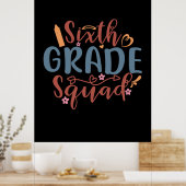 Poster Teacher Art Sixième Classe Squad (Cuisine)