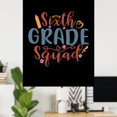 Poster Teacher Art Sixième Classe Squad (Bureau à domicile)