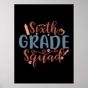 Poster Teacher Art Sixth Grade Squad