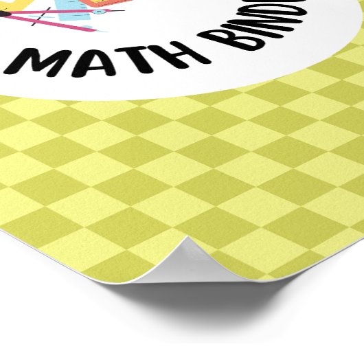 Poster teacher math binder organization  (Coin)