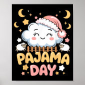 Poster Teacher Pajama Day Shirt, Funny Cloud Sleever Scho (Devant)