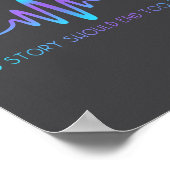 Poster Teal &amp; Purple Semicolon Suicide Prevention Awa (Coin)