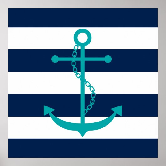 Poster Teal Anchor (Devant)