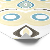 Poster Teal and Beige Mandala Pattern with Earth Tones (Coin)