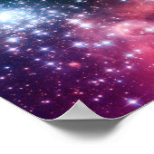 Poster Teal Magenta Ombre Étoiles (Coin)