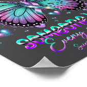 Poster Teal N Purple Butterfly Suicide Prevention Awarene (Coin)