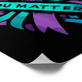 Poster Teal Purple Heart You Suicide Prevention Awareness (Coin)