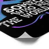 Poster Teal Purple Ribbon For Suicide Prevention Awarenes (Coin)