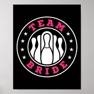 Poster Team Bride Team Groom Bowling Bachelor Party Weddi