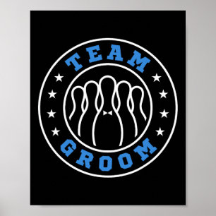 Poster Team Bride Team Groom Bowling Bachelor Party Weddi
