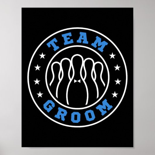 Poster Team Bride Team Groom Bowling Bachelor Party Weddi (Devant)