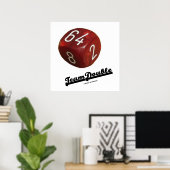 Poster Team Double (Backgammon Doubling Cube) (Bureau à domicile)
