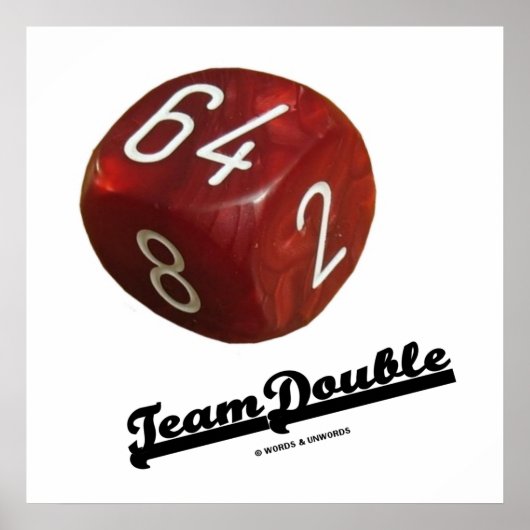Poster Team Double (Backgammon Doubling Cube) (Devant)
