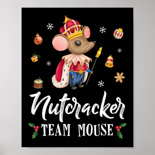 Poster Team Mouse Nutcracker Noël Danse Amusante Soldat (Devant)