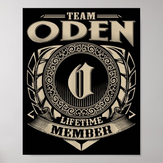 Poster Team Oden Lifetime Member Funny Oden Family Name V (Devant)
