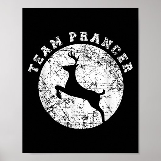 Poster Team Prancer T Shirt, Funny Cute Christmas Gift Ki (Devant)