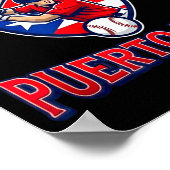 Poster Team Puerto Rico Baseball Flag Patriotic  (Coin)