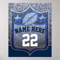 Team Sports Blue & Silver Parties scintillant Coll