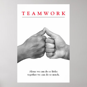 Poster Teamwork Motivational Inspirational Hands