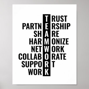 Poster Teamwork Quote for Office and Home Inspirational