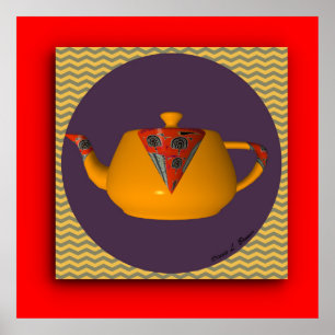 Poster Teapot Art Cuisine Restaurant Café Tea Time