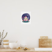 Poster Teapot de champignon Art Imprimer (Cuisine)